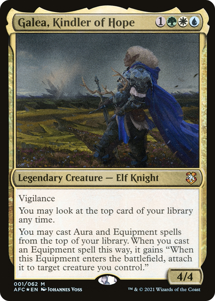 Galea, Kindler of Hope (AFC-001) [Forgotten Realms Commander] Foil MTG Single Wizards of the Coast
