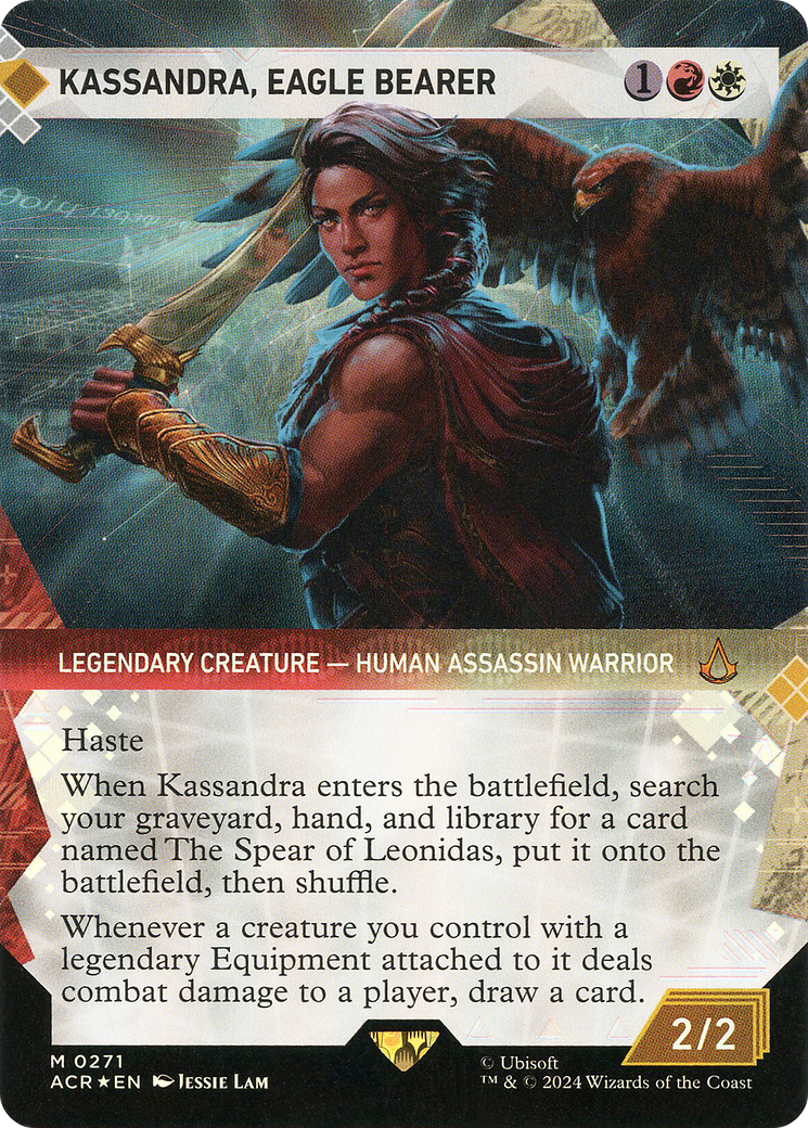 Kassandra, Eagle Bearer (Textured Foil) (ACR-271) [Assassin's Creed] (Showcase) (Borderless) Foil MTG Single Wizards of the Coast