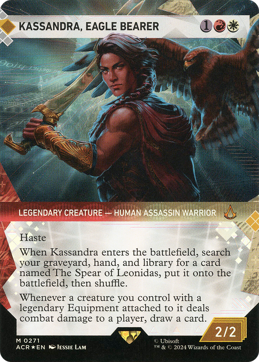 Kassandra, Eagle Bearer (Textured Foil) (ACR-271) [Assassin's Creed] (Showcase) (Borderless) Foil MTG Single Wizards of the Coast