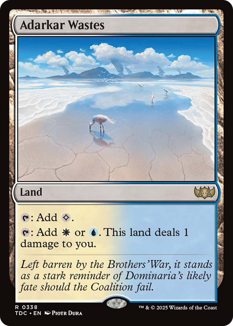 Adarkar Wastes (TDC-338) [Commander: Tarkir: Dragonstorm] MTG Single Wizards of the Coast