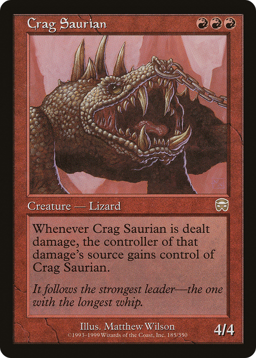 Crag Saurian (MMQ-185) [Mercadian Masques] MTG Single Wizards of the Coast