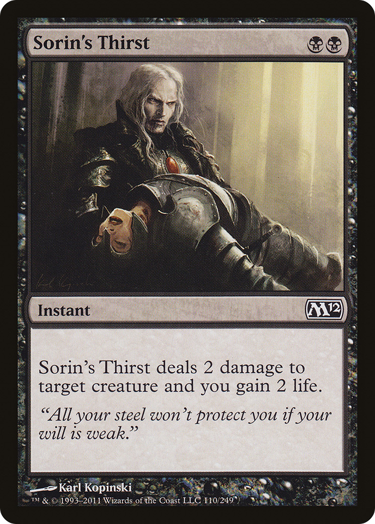 Sorin's Thirst (M12-110) [Magic 2012] Foil MTG Single Wizards of the Coast