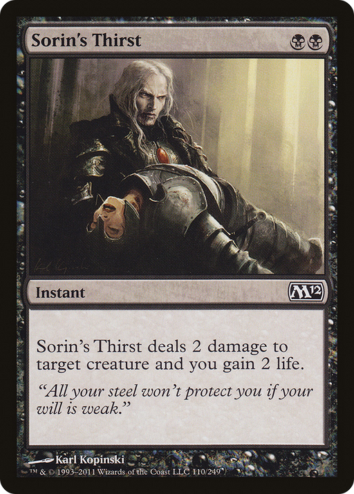 Sorin's Thirst (M12-110) [Magic 2012] MTG Single Wizards of the Coast