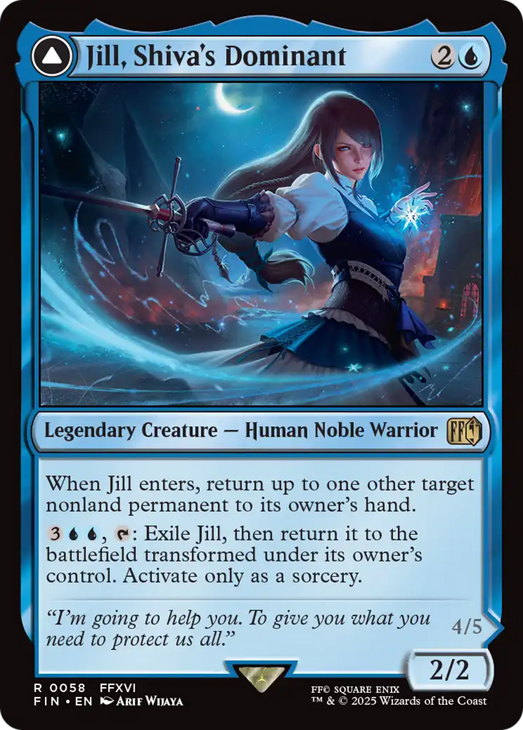 Jill, Shiva's Dominant // Shiva, Warden of Ice (FIN-058) [FINAL FANTASY] MTG Single Wizards of the Coast