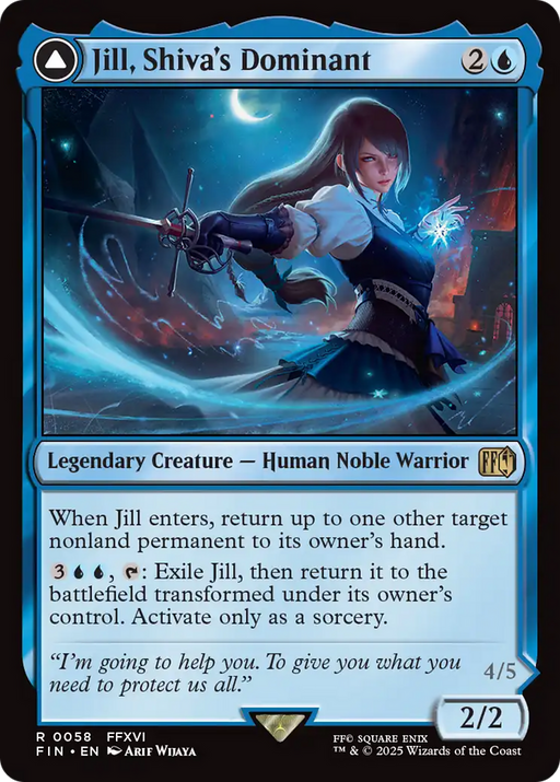 Jill, Shiva's Dominant // Shiva, Warden of Ice (FIN-058) [FINAL FANTASY] MTG Single Wizards of the Coast