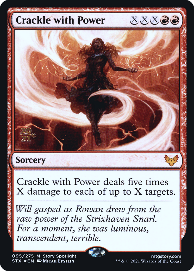 Crackle with Power (PRE-095) [Strixhaven: School of Mages Promos] Foil MTG Single Wizards of the Coast