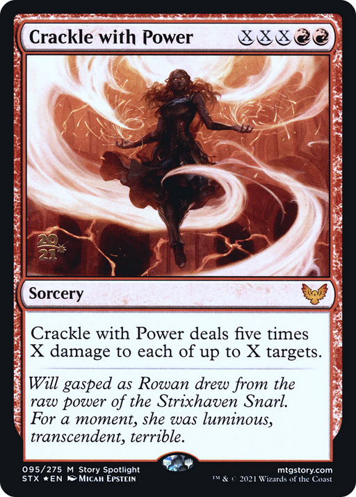 Crackle with Power (PRE-095) [Strixhaven: School of Mages Promos] Foil MTG Single Wizards of the Coast