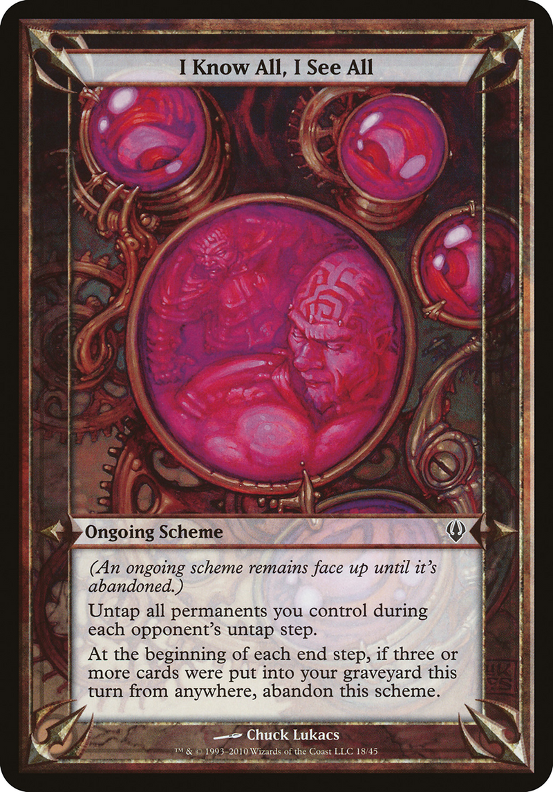 I Know All, I See All (Archenemy) (OVER-) [Misc] Archenemy Schemes MTG Single Wizards of the Coast