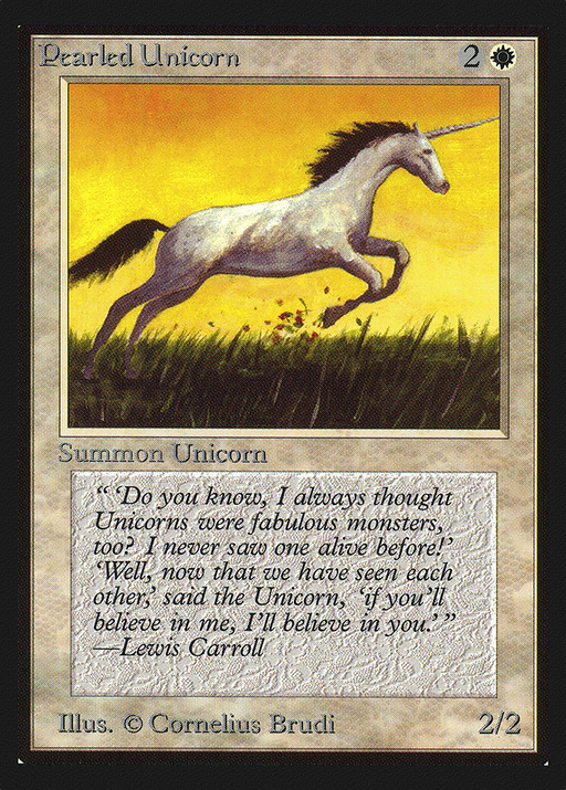 Pearled Unicorn (CE) (CED-) [Collectors' Edition] MTG Single Wizards of the Coast