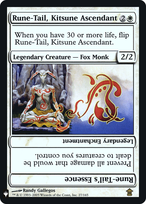 Rune-Tail, Kitsune Ascendant (LIST-027) [Mystery Booster] The List MTG Single Wizards of the Coast