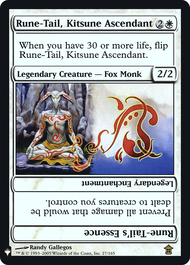 Rune-Tail, Kitsune Ascendant (LIST-027) [Mystery Booster] The List Foil MTG Single Wizards of the Coast