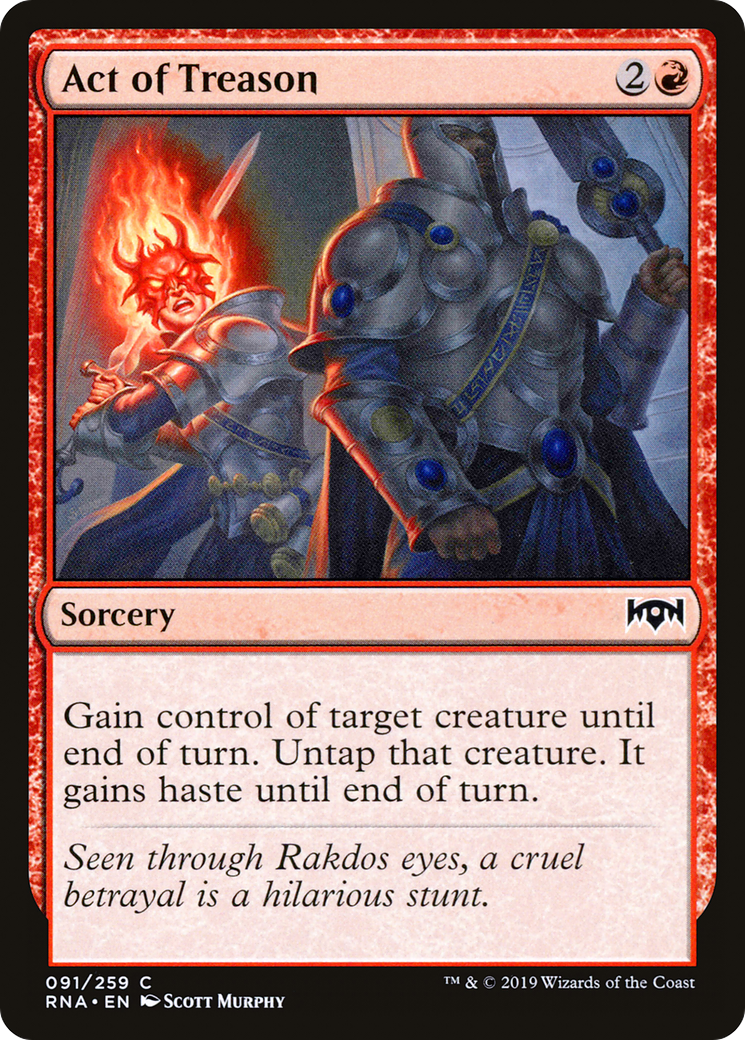 Act of Treason (RNA-091) [Ravnica Allegiance] Foil MTG Single Wizards of the Coast