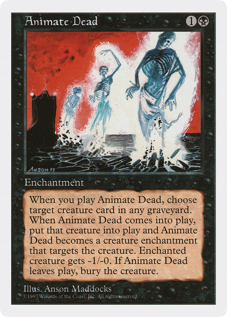 Animate Dead (5ED-002) [Fifth Edition] MTG Single Wizards of the Coast