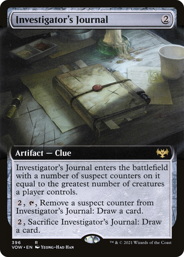 Investigator's Journal (VOW-396) [Innistrad: Crimson Vow] (Extended Art) MTG Single Wizards of the Coast