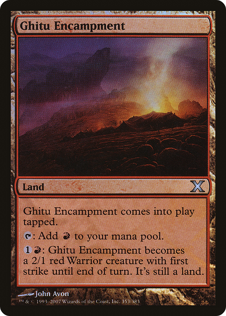 Ghitu Encampment (10E-353★) [Tenth Edition] Foil MTG Single Wizards of the Coast