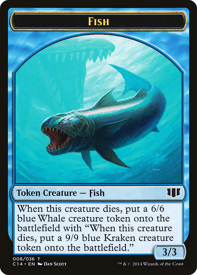 Fish // Zombie (011/036) Double-Sided Token [Commander 2014 Tokens] MTG Single Magic: The Gathering