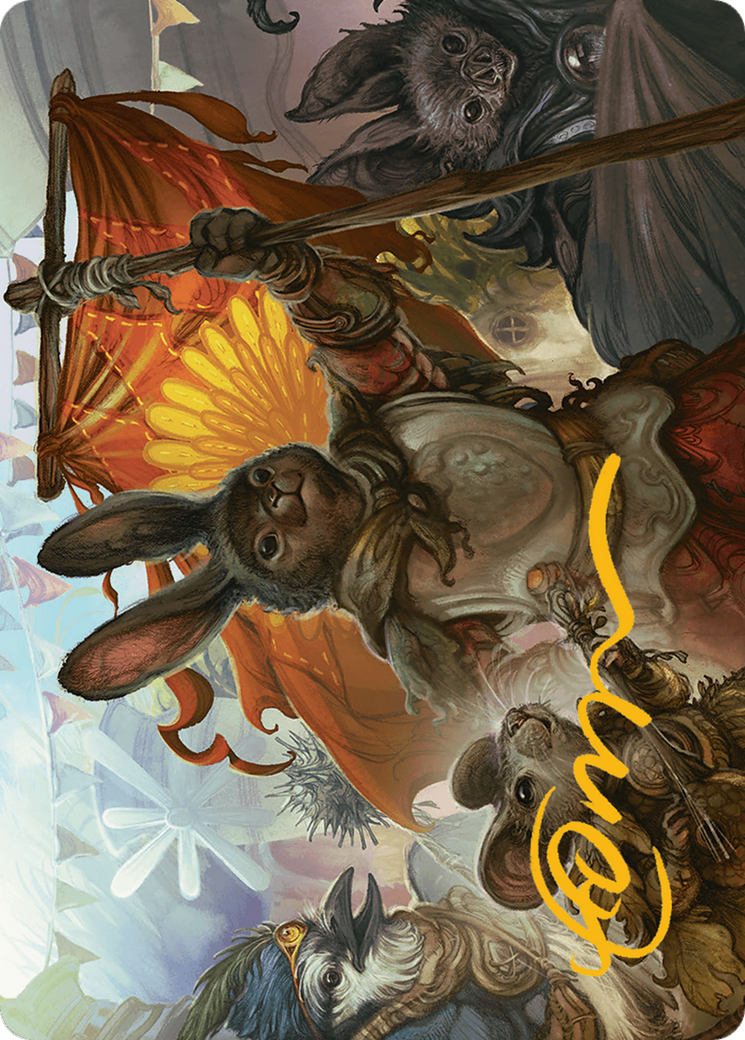 Valley Questcaller 2 Art Card (Gold-Stamped Signature) [Art Series] Bloomburrow MTG Single Magic: The Gathering