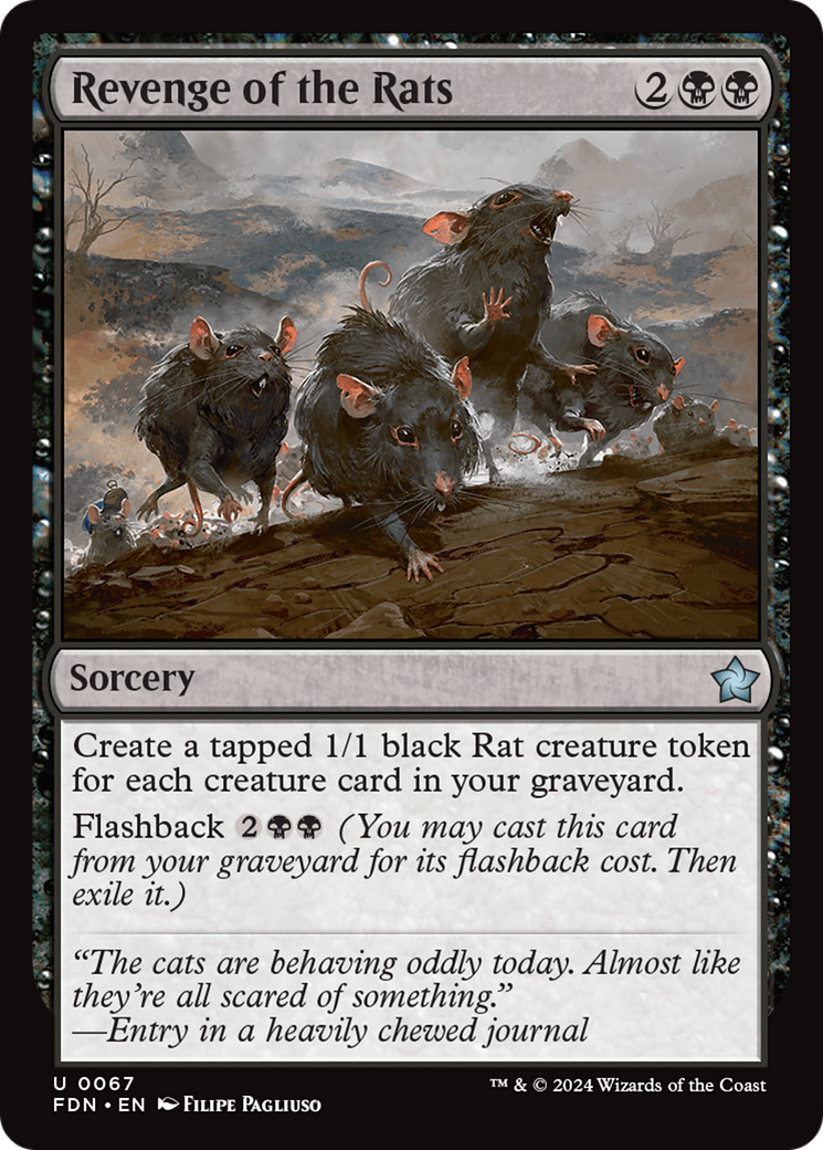 Revenge of the Rats (FDN-067) [Foundations] Foil MTG Single Wizards of the Coast