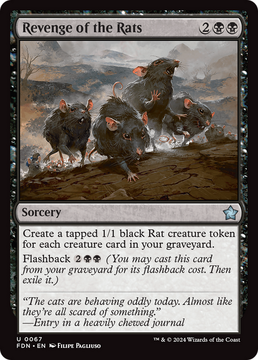 Revenge of the Rats (FDN-067) [Foundations] Foil MTG Single Wizards of the Coast