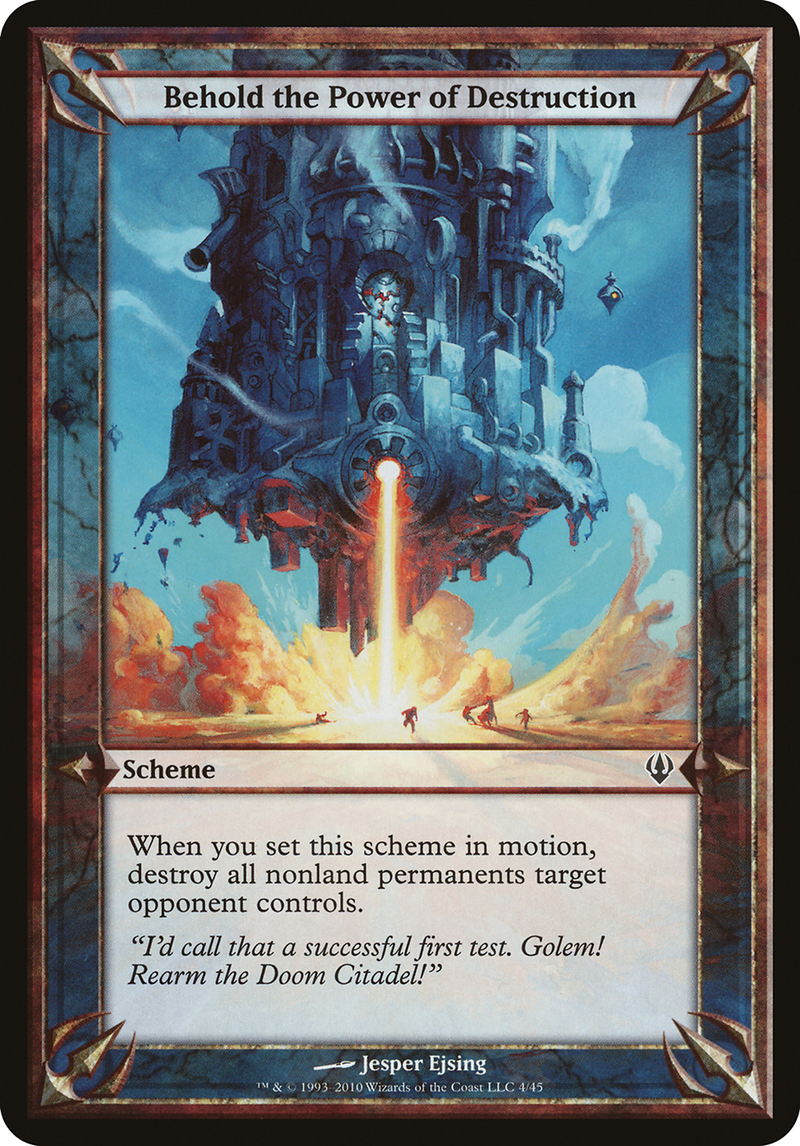 Behold the Power of Destruction (Archenemy) (OVER-) [Misc] Archenemy Schemes MTG Single Wizards of the Coast