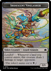 Fish // Iridescent Vinelasher Double-Sided Token [Tokens] Bloomburrow Tokens MTG Single Magic: The Gathering