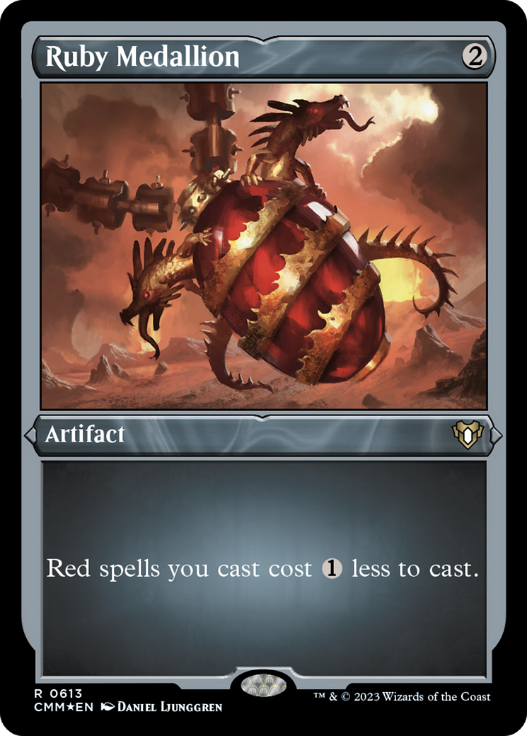 Ruby Medallion (CMM-613) [Commander Masters] Etched Foil MTG Single Wizards of the Coast