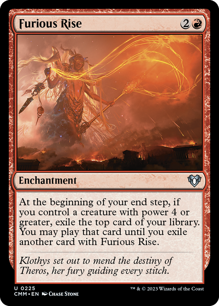 Furious Rise (CMM-225) [Commander Masters] Foil MTG Single Wizards of the Coast