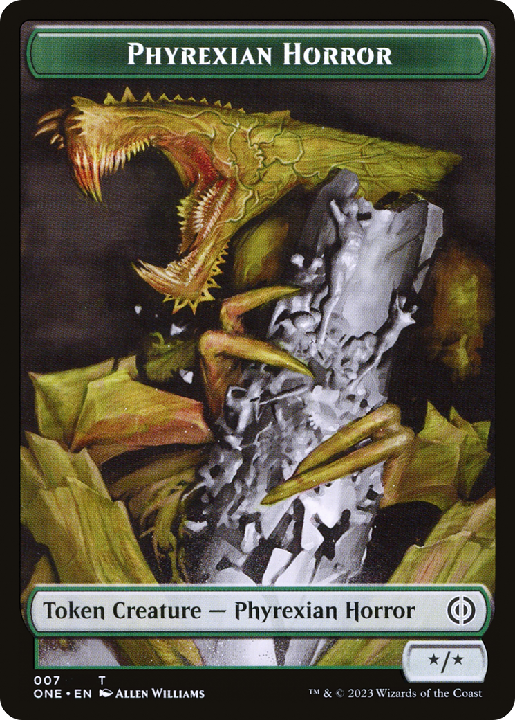Phyrexian Horror (TONE-007) [Tokens] Phyrexia: All Will Be One Tokens Foil MTG Single Wizards of the Coast