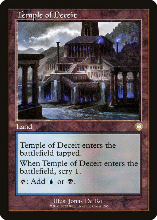 Temple of Deceit (BRC-205) [The Brothers' War Commander] MTG Single Wizards of the Coast