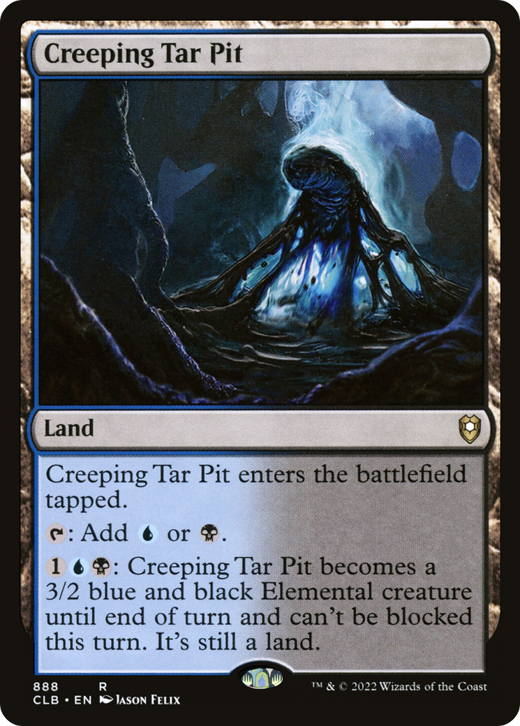 Creeping Tar Pit (CLB-888) [Commander Legends: Battle for Baldur's Gate] MTG Single Wizards of the Coast