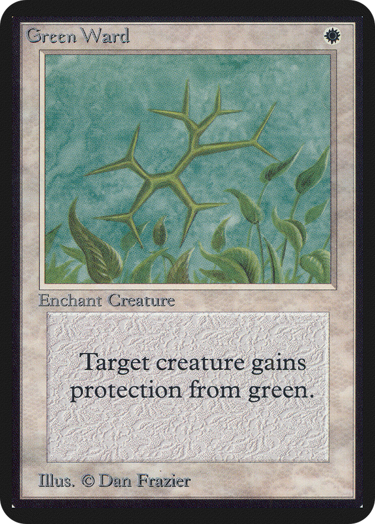Green Ward (LEA-020) [Oldschool] Limited Edition Alpha MTG Single Wizards of the Coast