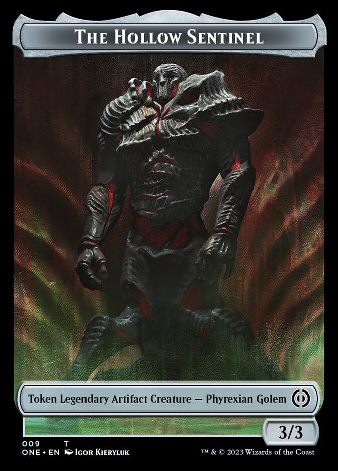 Rebel // The Hollow Sentinel Double-Sided Token [Tokens] Phyrexia: All Will Be One Tokens MTG Single Magic: The Gathering