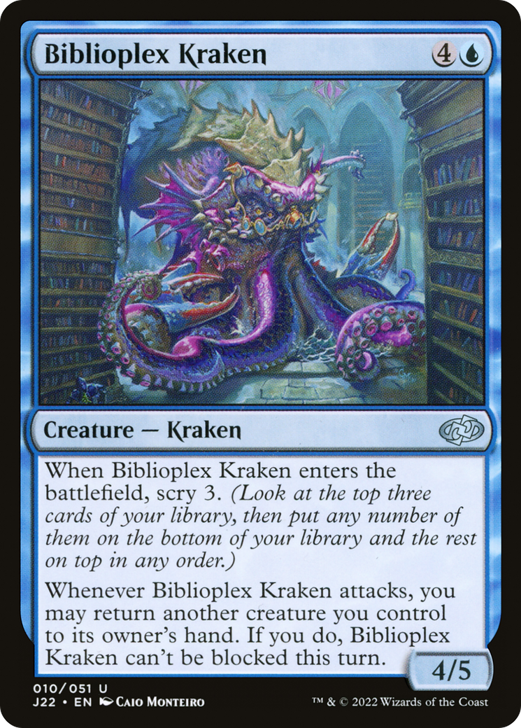 Biblioplex Kraken (J22-010) [Jumpstart 2022] MTG Single Wizards of the Coast