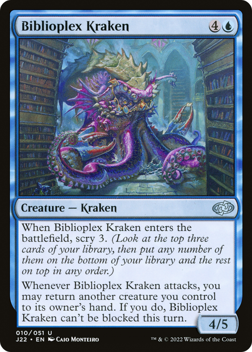 Biblioplex Kraken (J22-010) [Jumpstart 2022] MTG Single Wizards of the Coast