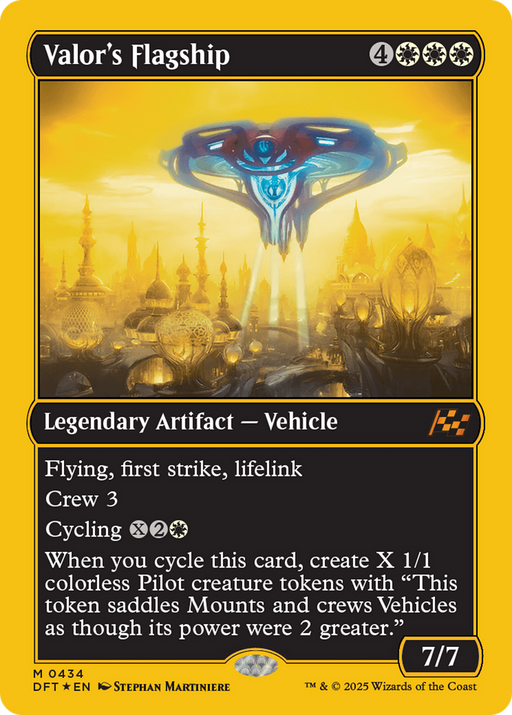 Valor's Flagship (First-Place Foil) (DFT-434) [Aetherdrift] Foil MTG Single Wizards of the Coast