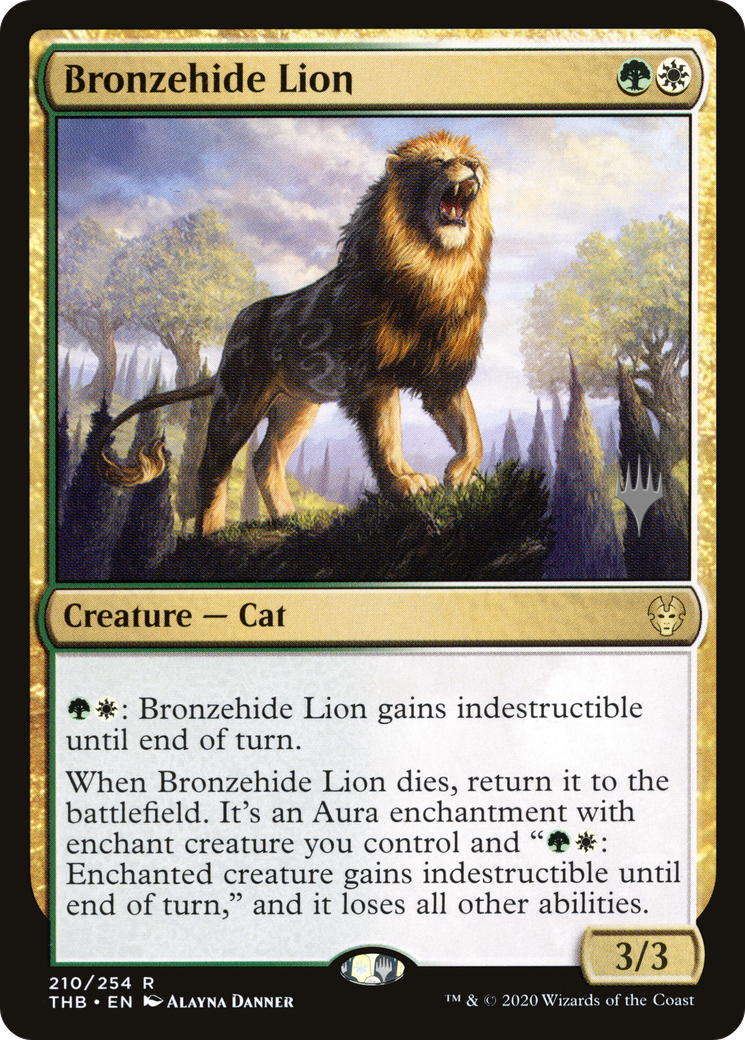 Bronzehide Lion (PPTHB-210) [Theros Beyond Death Promos] MTG Single Wizards of the Coast