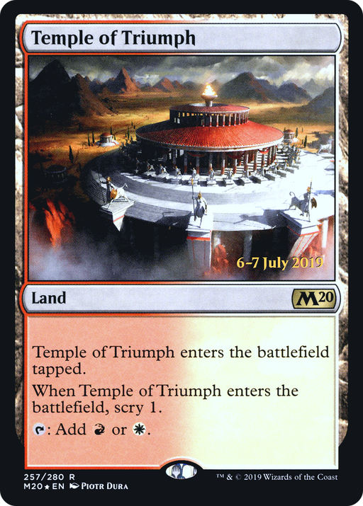 Temple of Triumph (M20) (PRE-257) [Core Set 2020 Promos] Foil MTG Single Wizards of the Coast