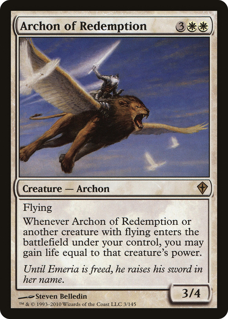 Archon of Redemption (WWK-003) [Worldwake] Foil MTG Single Wizards of the Coast