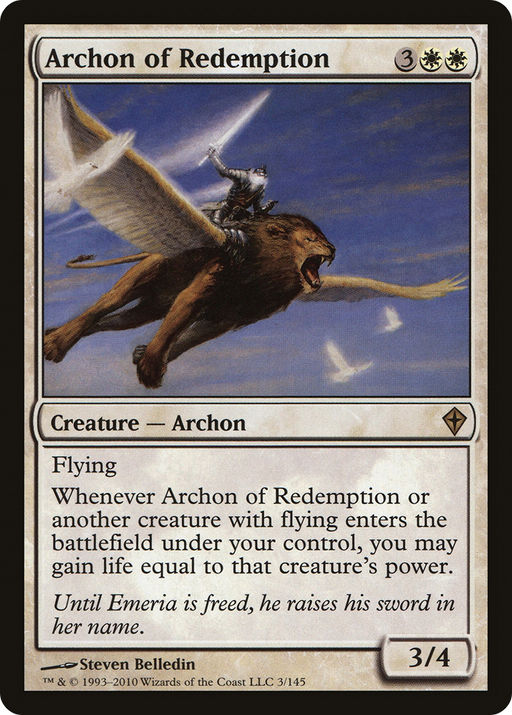 Archon of Redemption (WWK-003) [Worldwake] MTG Single Wizards of the Coast