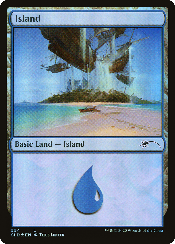 Island (554) (SLD-554) [Secret Lair] Drop Foil MTG Single Wizards of the Coast