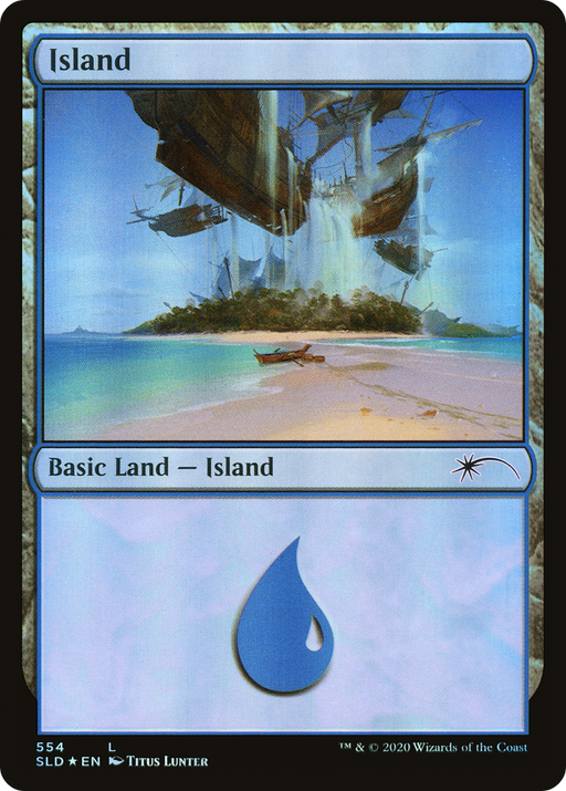 Island (554) (SLD-554) [Secret Lair] Drop Foil MTG Single Wizards of the Coast