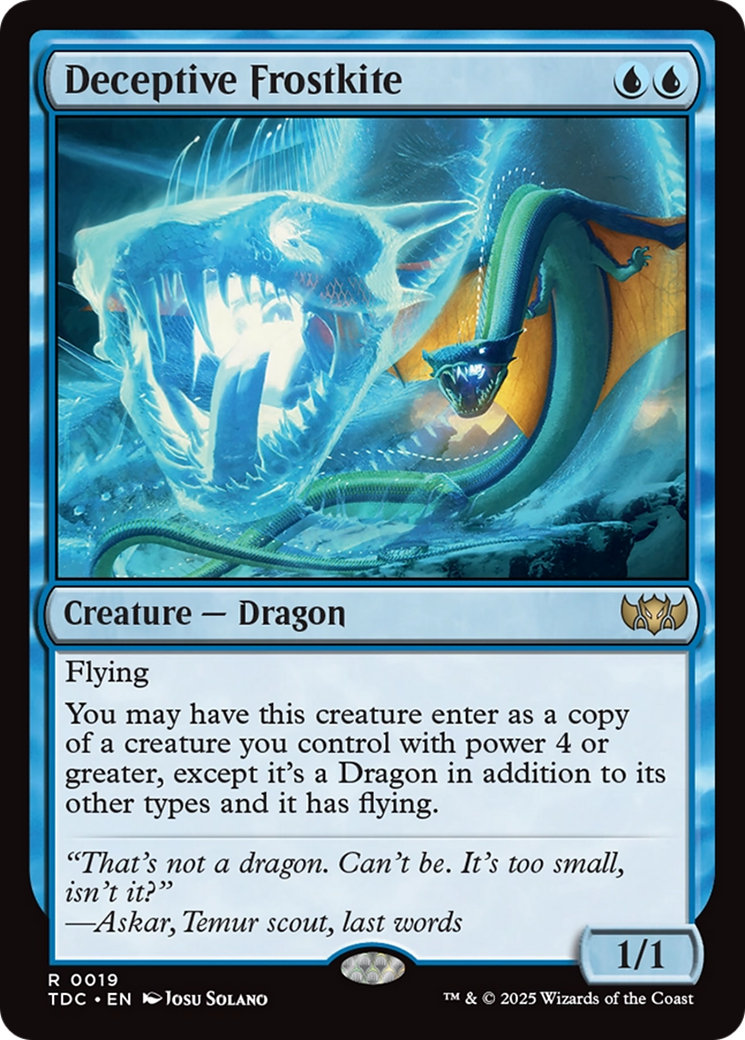 Deceptive Frostkite (TDC-019) [Commander: Tarkir: Dragonstorm] MTG Single Wizards of the Coast