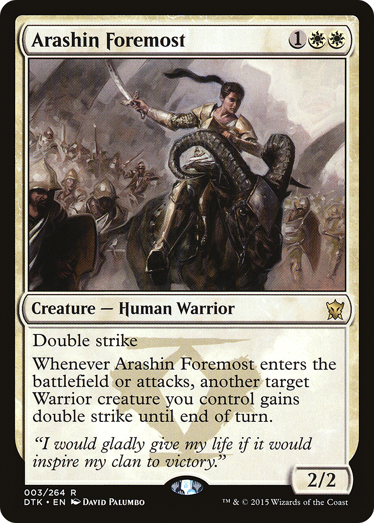 Arashin Foremost (DTK-003) [Dragons of Tarkir] Foil MTG Single Wizards of the Coast