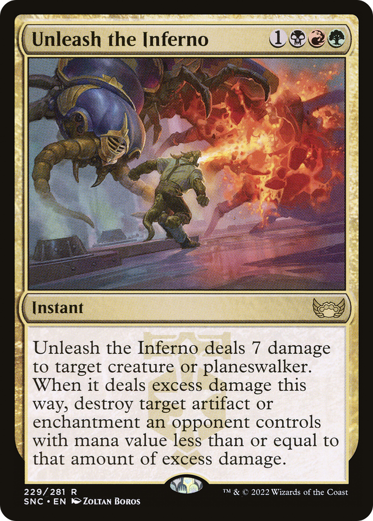 Unleash the Inferno (SNC-229) [Streets of New Capenna] Foil MTG Single Wizards of the Coast