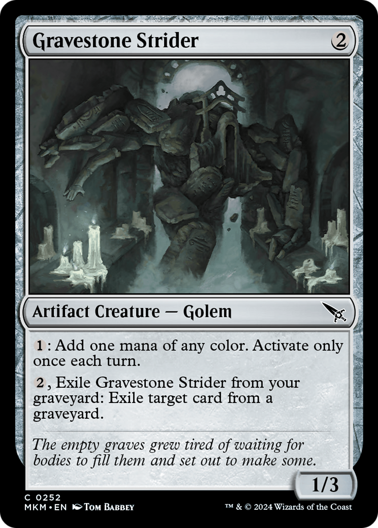 Gravestone Strider (MKM-252) [Murders at Karlov Manor] Foil MTG Single Murders at Karlov Manor