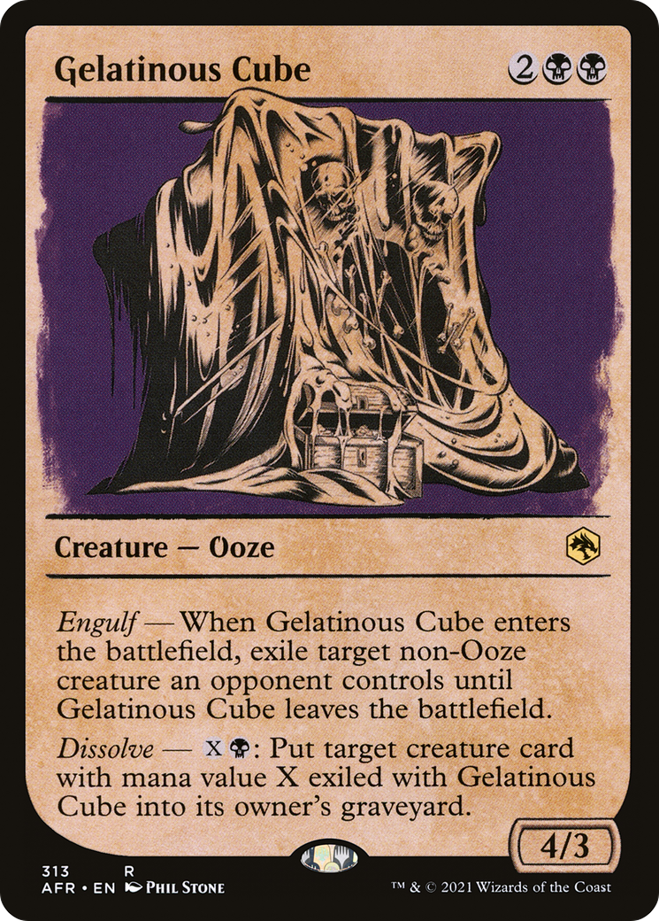 Gelatinous Cube (AFR-313) [Adventures in the Forgotten Realms] (Showcase) Foil MTG Single Wizards of the Coast