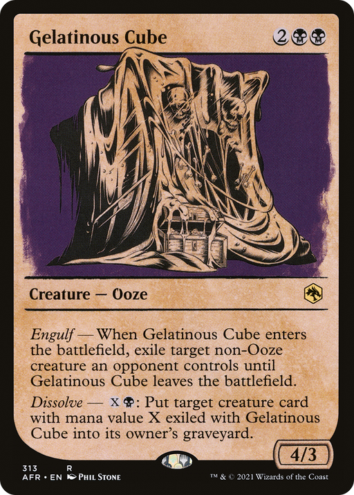 Gelatinous Cube (AFR-313) [Adventures in the Forgotten Realms] (Showcase) MTG Single Wizards of the Coast