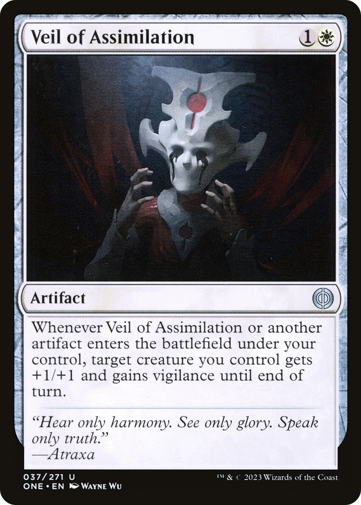 Veil of Assimilation (ONE-037) [Phyrexia: All Will Be One] Foil MTG Single Wizards of the Coast