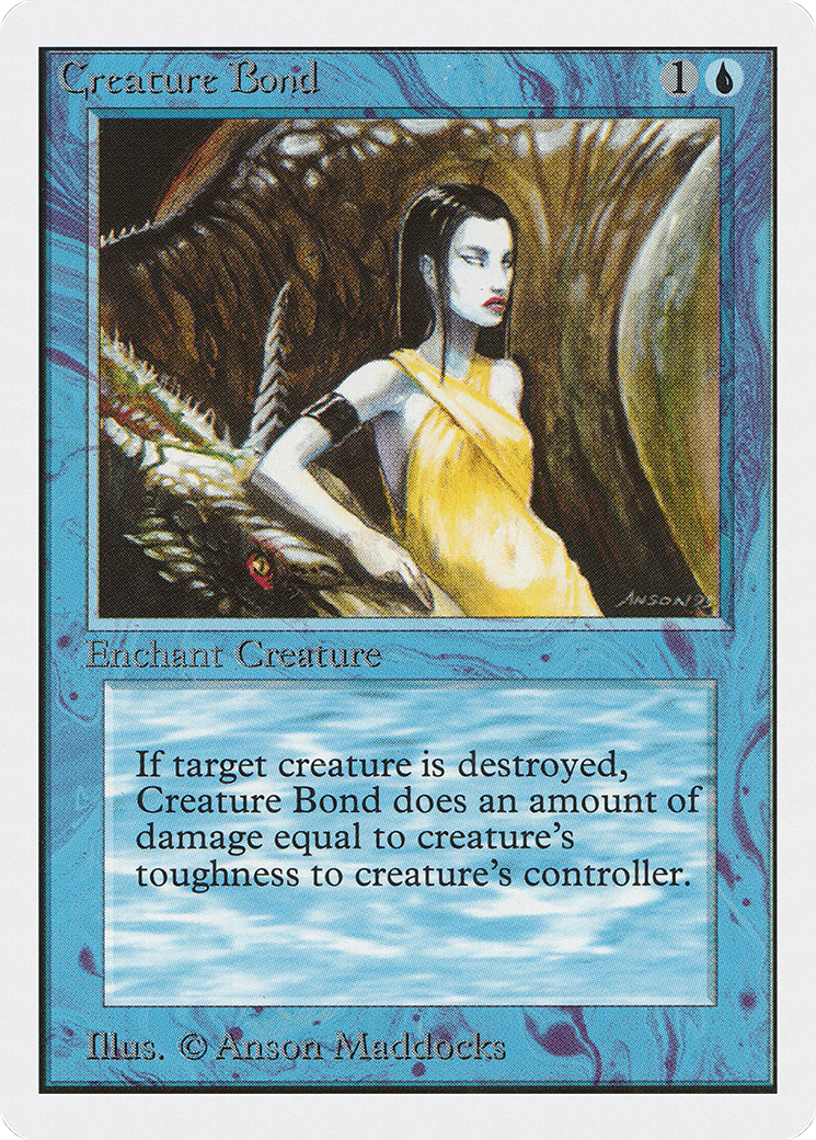 Creature Bond (2ED-056) [Oldschool] Unlimited Edition MTG Single Wizards of the Coast