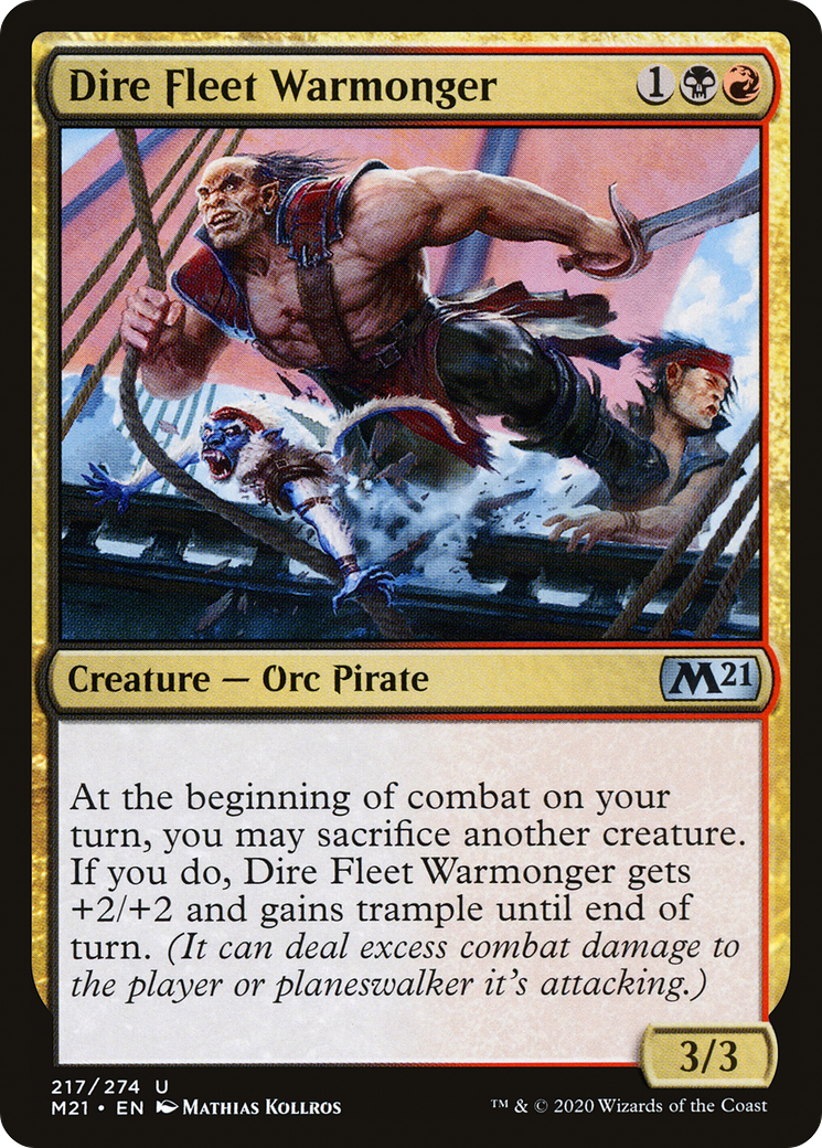 Dire Fleet Warmonger (M21-217) [Core Set 2021] MTG Single Wizards of the Coast